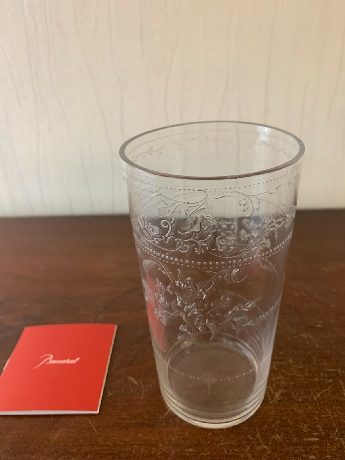 Engraved Baccarat Crystal Vase