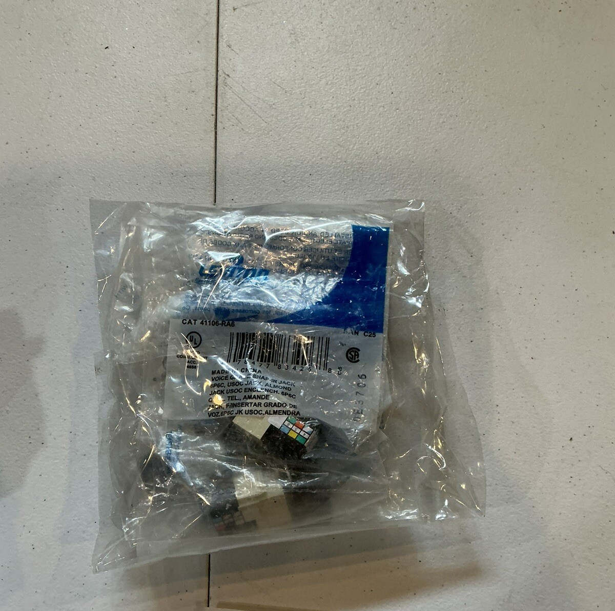  Leviton Almond Quickport 6-Wire Snap-In  Jack 41106-RA6 *Lot of 6* ECS