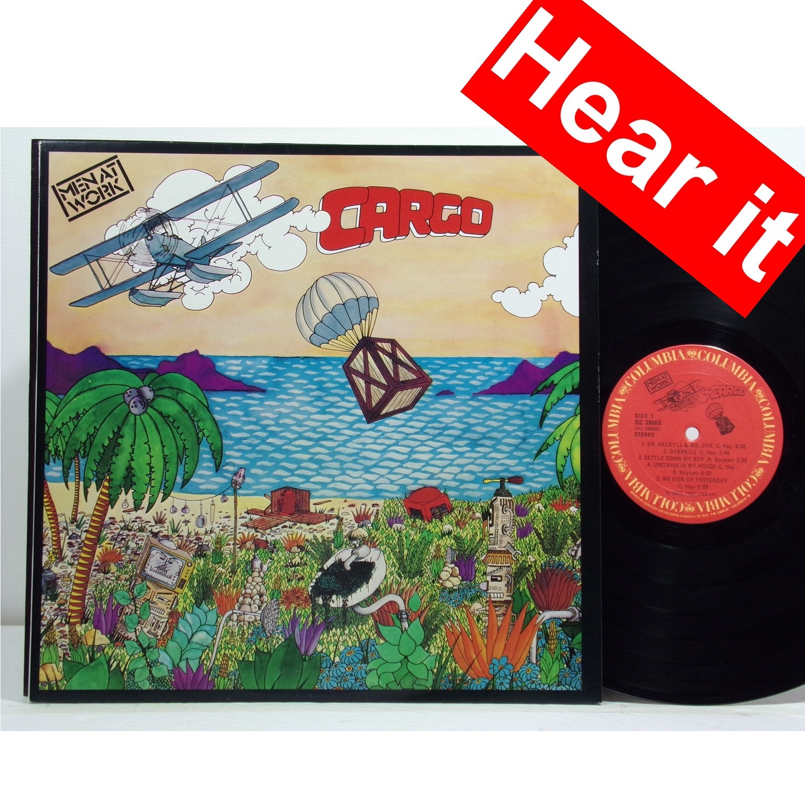 MEN AT WORK Cargo 1983 LP Columbia QC38660 NEAR MINT "It's a mistake" "overkill"