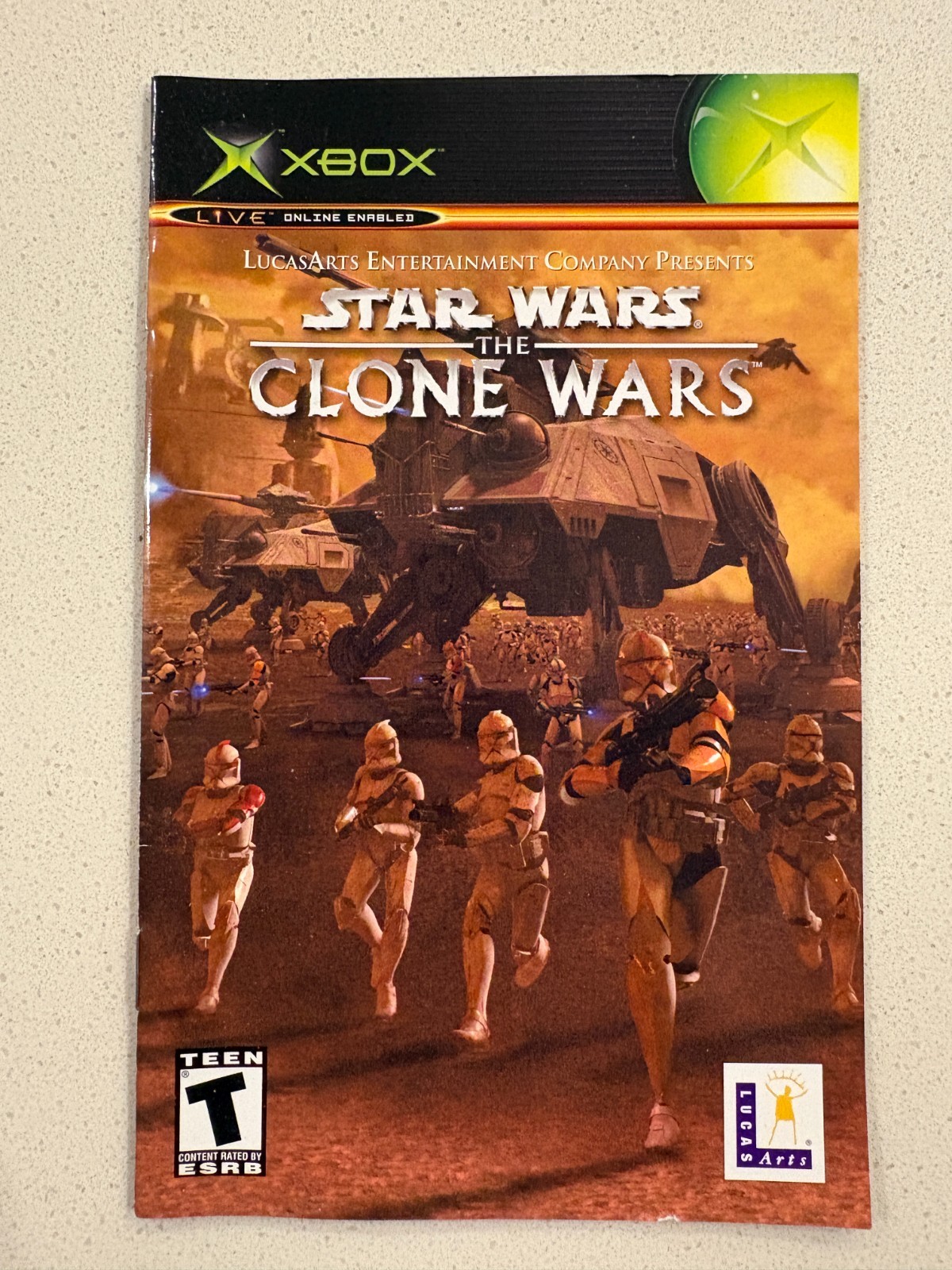 STAR WARS CLONE WARS - XBOX - INSTRUCTION MANUAL AUTHENTIC