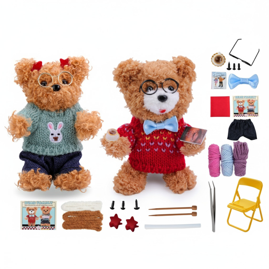 DIY Fuzzy Animal Kit | Unique Birthday Gift for Kids & Adults Arts & Crafts