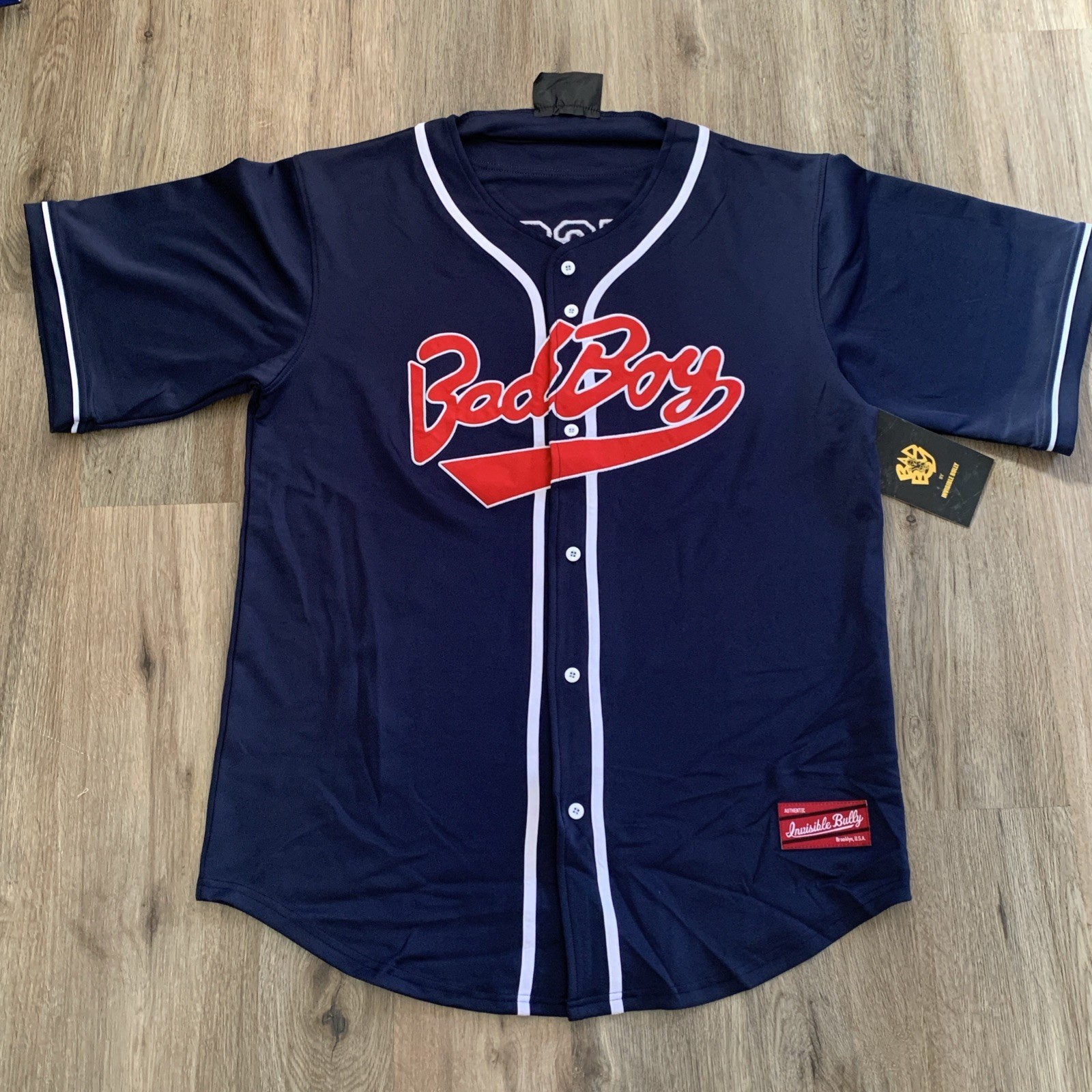 NWT Bad Boy Records Jersey Smalls 72 Biggie Smalls Invisible Bully Blue 3XL New