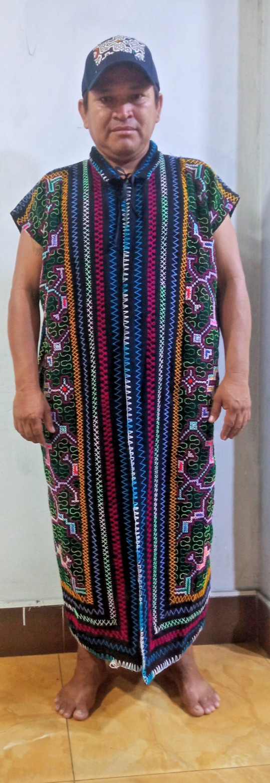 Shipibo Native Hand Unisex, Unique  Embroidery aya visions Tunic