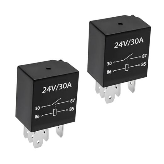 2 PCS 30A Starter Relay, 5 Pin 12 V Multi-Purpose Waterproof Starting 5Pin