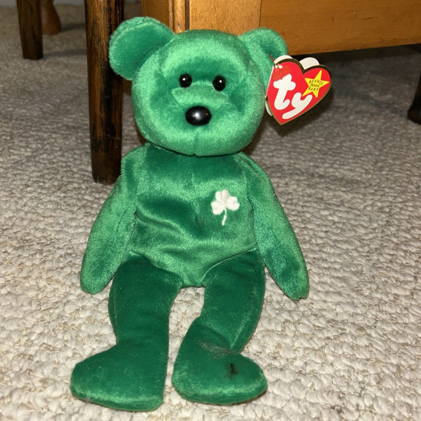 Ty Beanie Baby Erin the Irish Bear Shamrock St. Patricks Day 1997 Retired