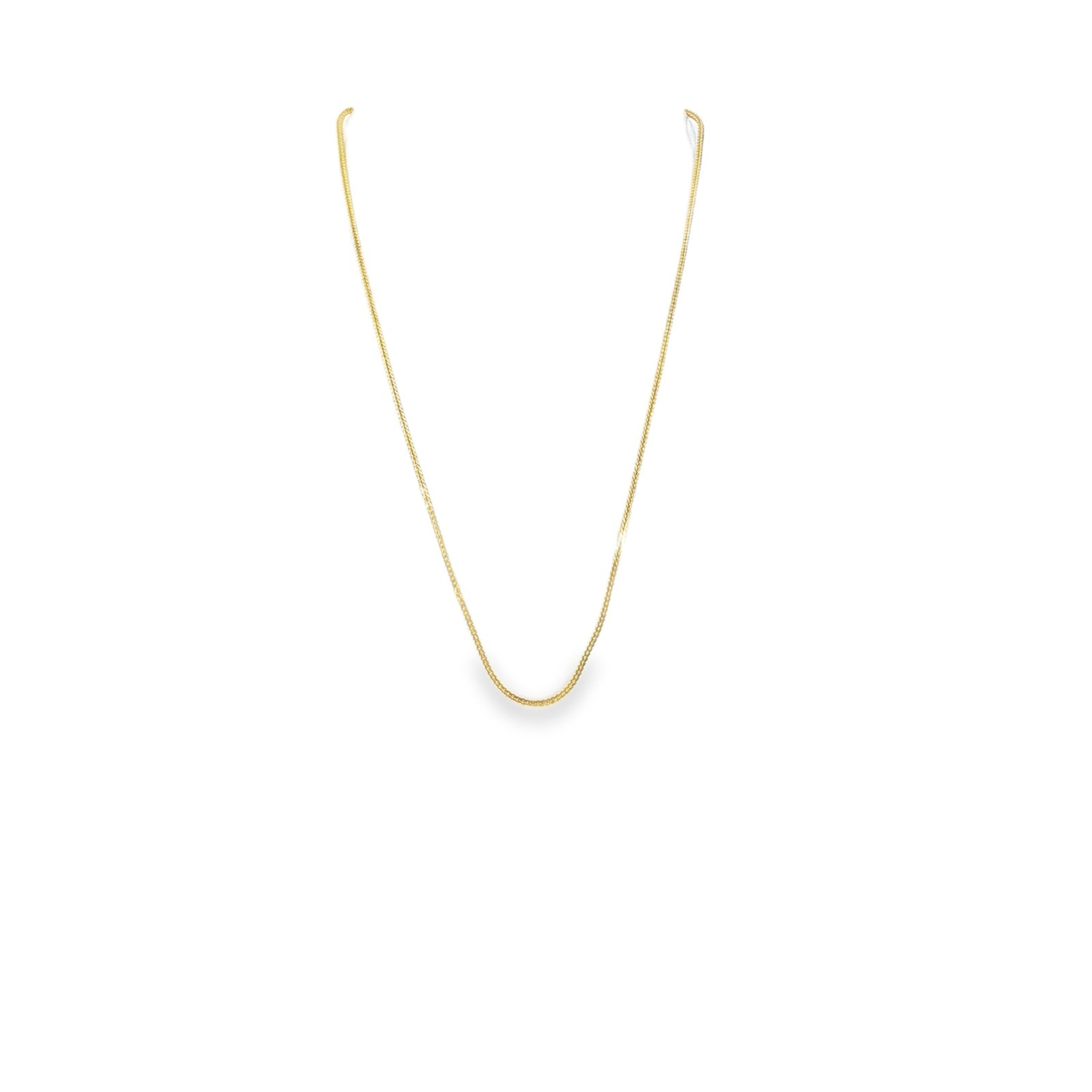 Vintage 14KY High Polish Wheat Chain Necklace 14.75"