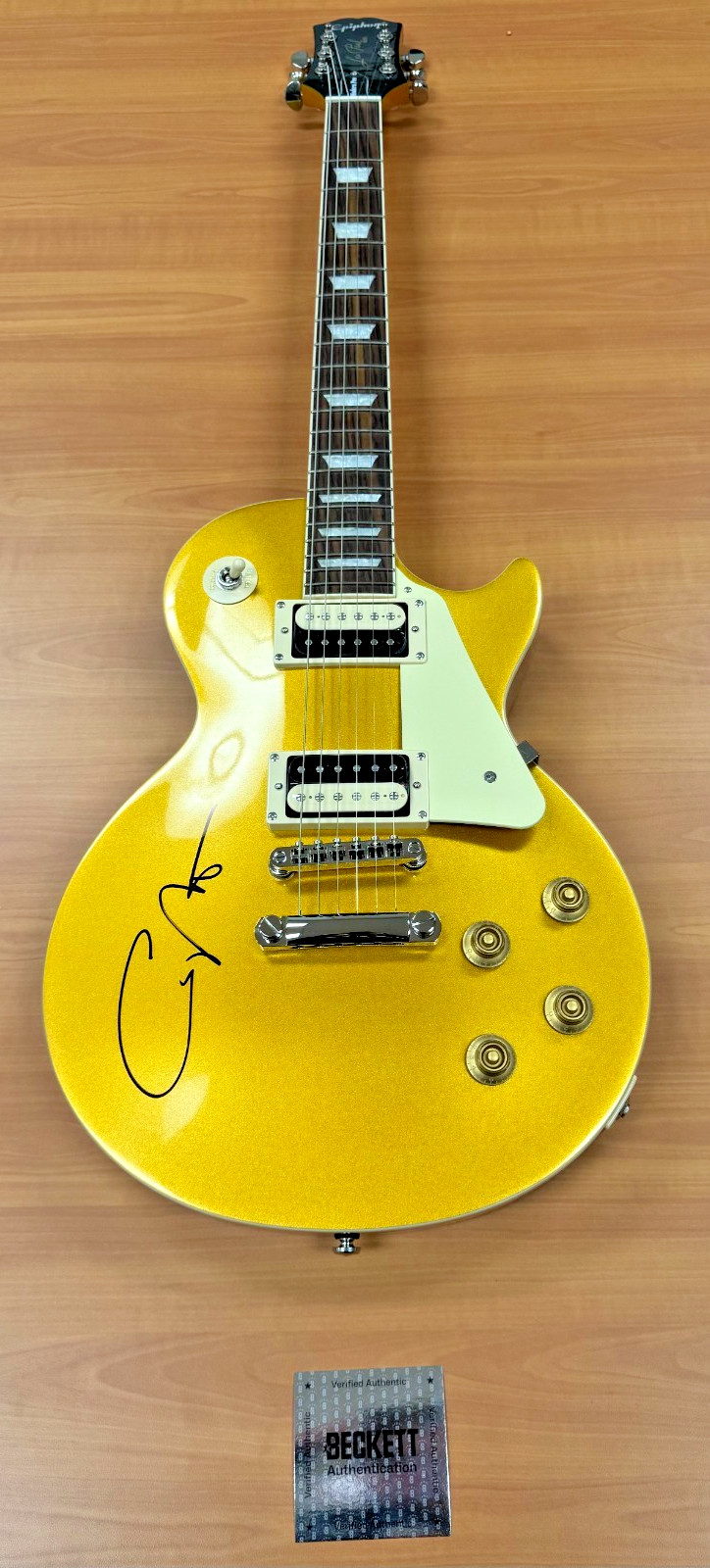 Carlos Santana Signed Autographed Les Paul Epiphone Full Size Guitar Beckett COA