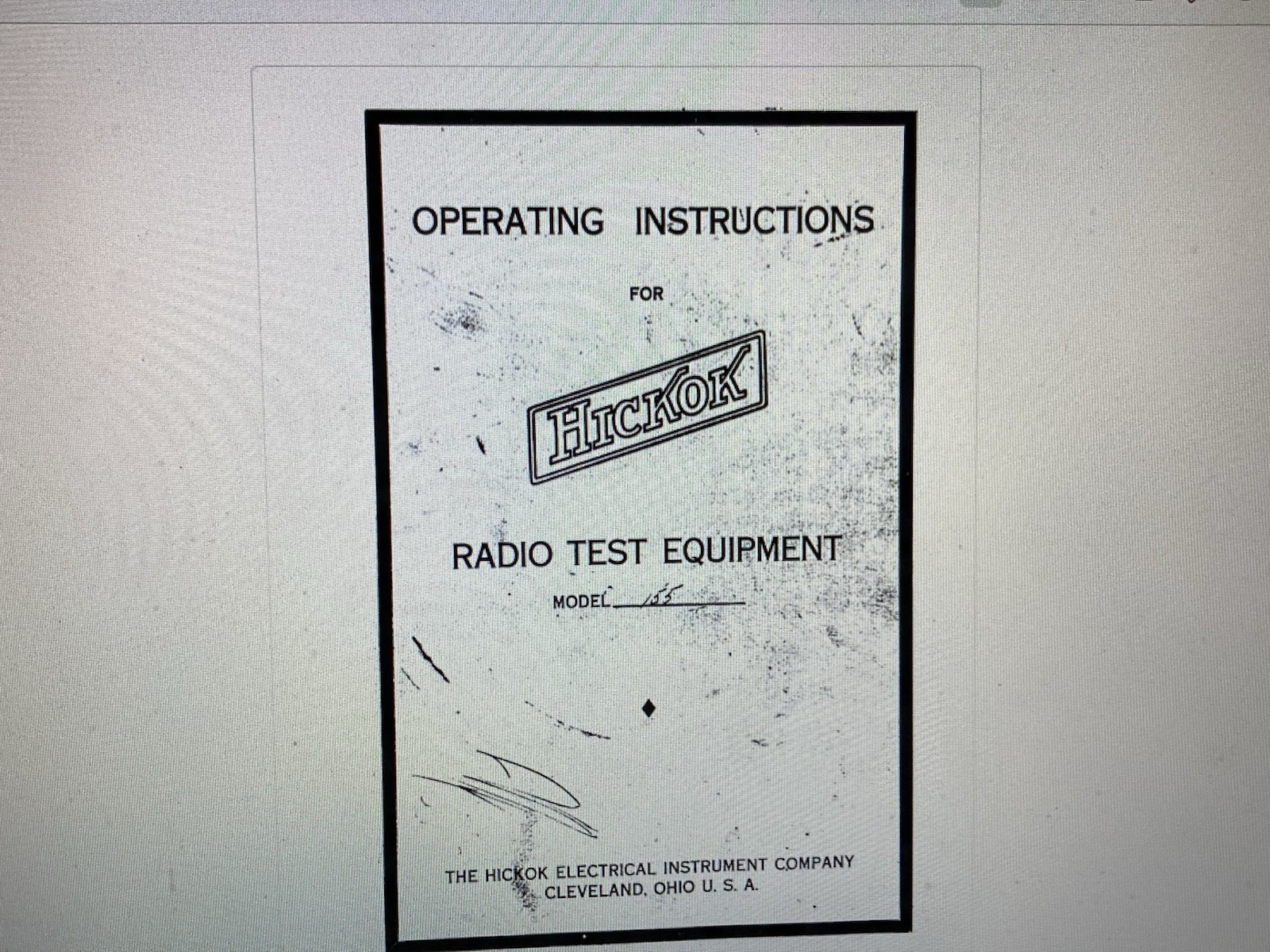 Hickok Model 155 Manual  Digital