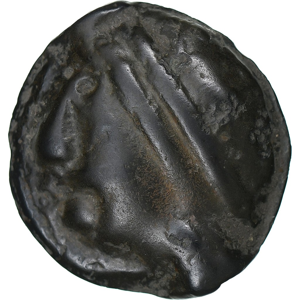 [#1281965] Sequani, Potin à la grosse tête, 1st century BC, Potin, EF