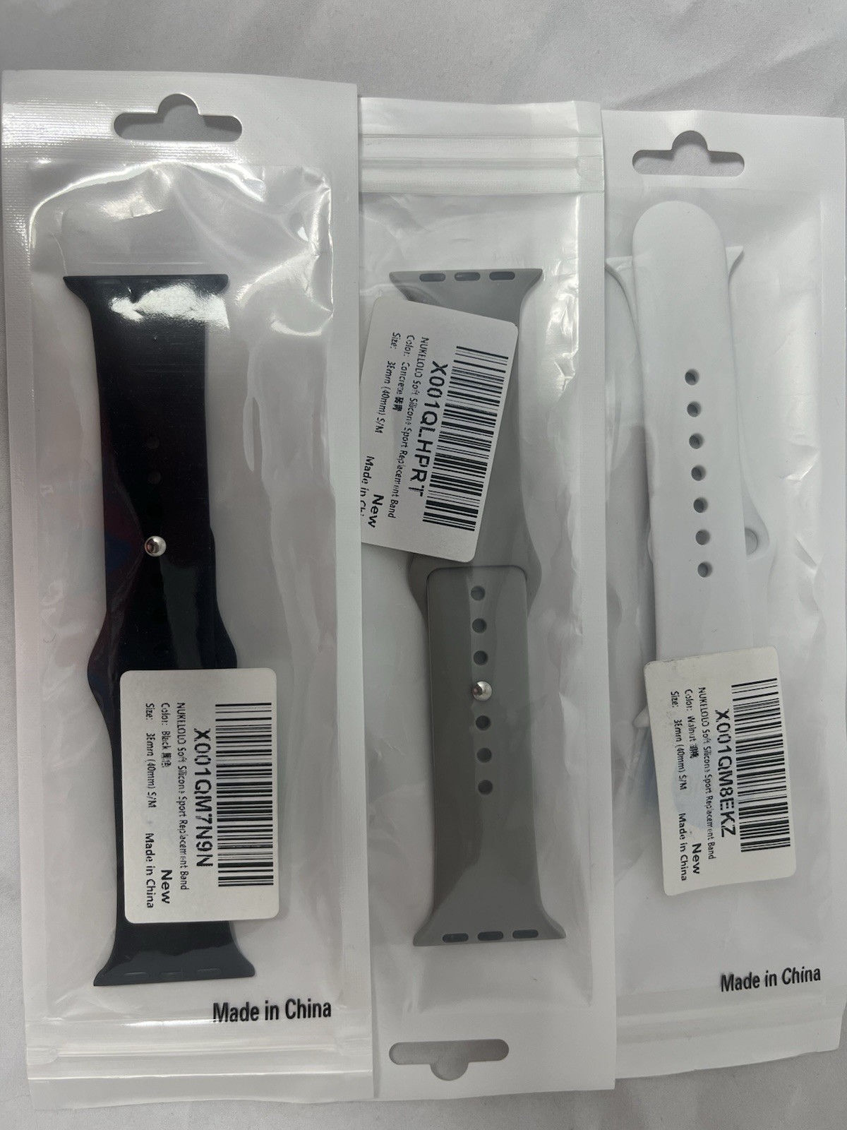 Soft Silicone Sport Replacement Band For Apple Watch 38/40mm Lot of 3 New