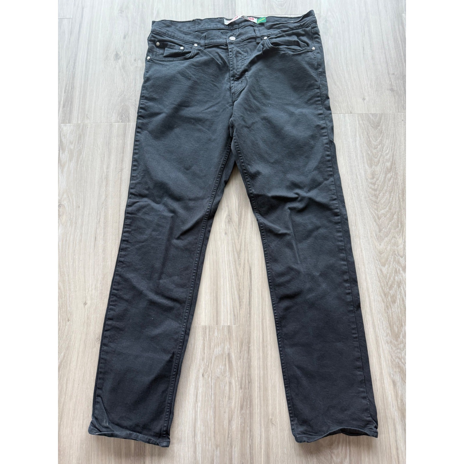 Carrera Jeans 700 Regular Elastic Black Denim Pants Mens Casual 38