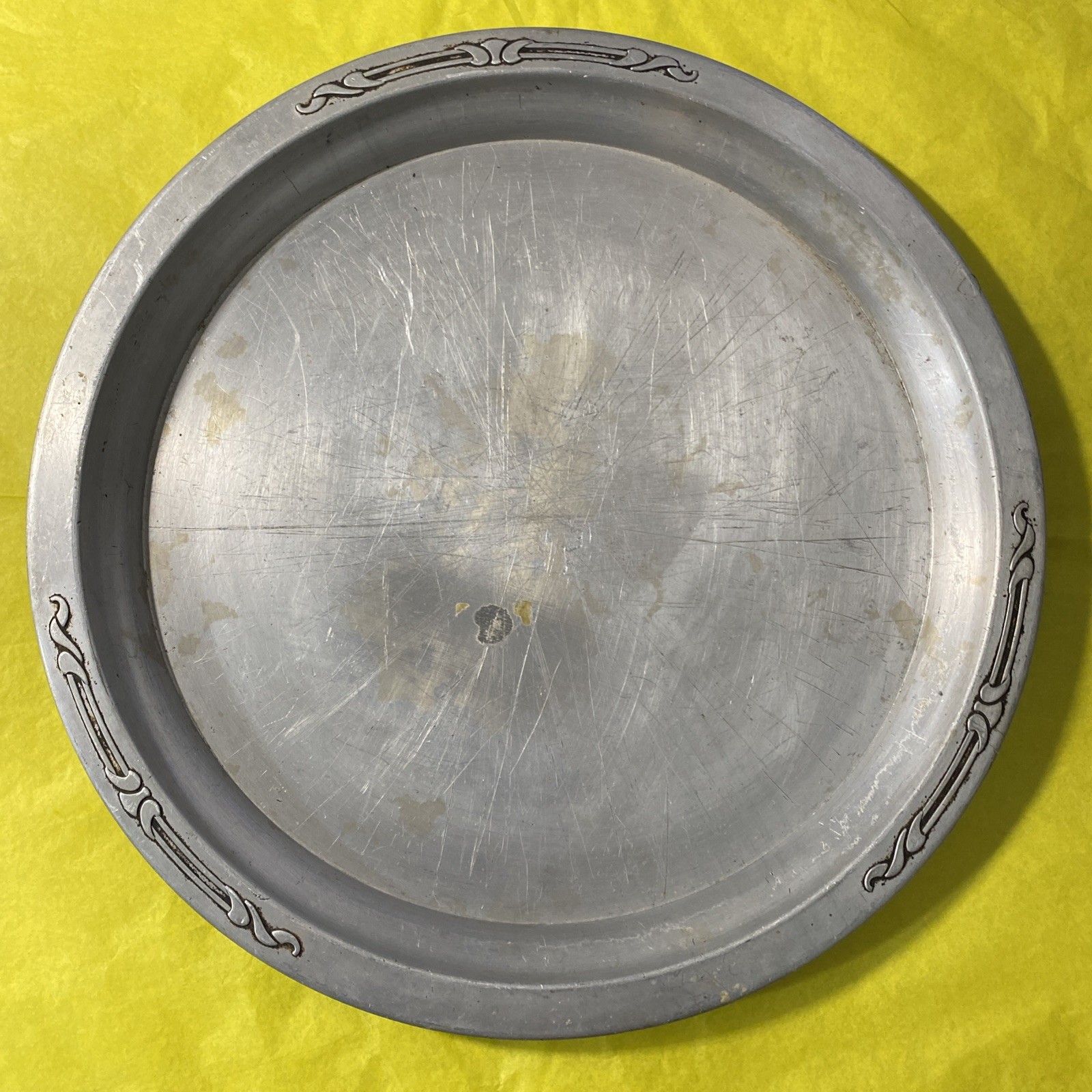 Vintage 12” Aluminum Serving Tray
