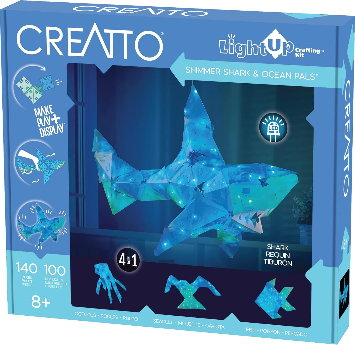 Creatto: Shimmer Shark & Ocean Pals Light-Up Craft Puzzle from