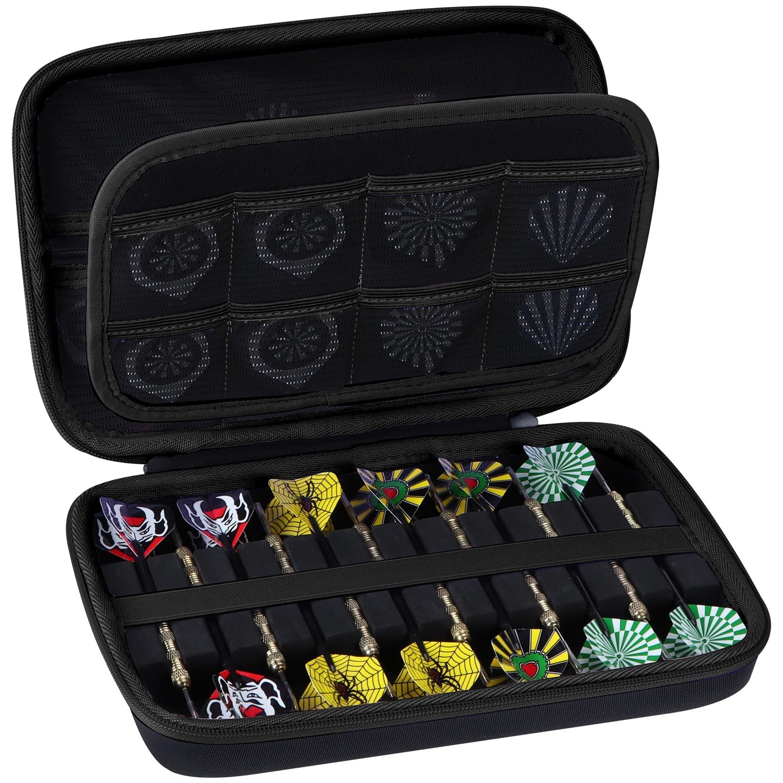 Case Compatible for 12 Darts, Holds Darts and Extra Accessories Black