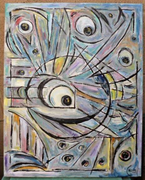 THROUGH THE LOOKING GLASS oil painting NEW 16x20 canvas original signed CROWELL