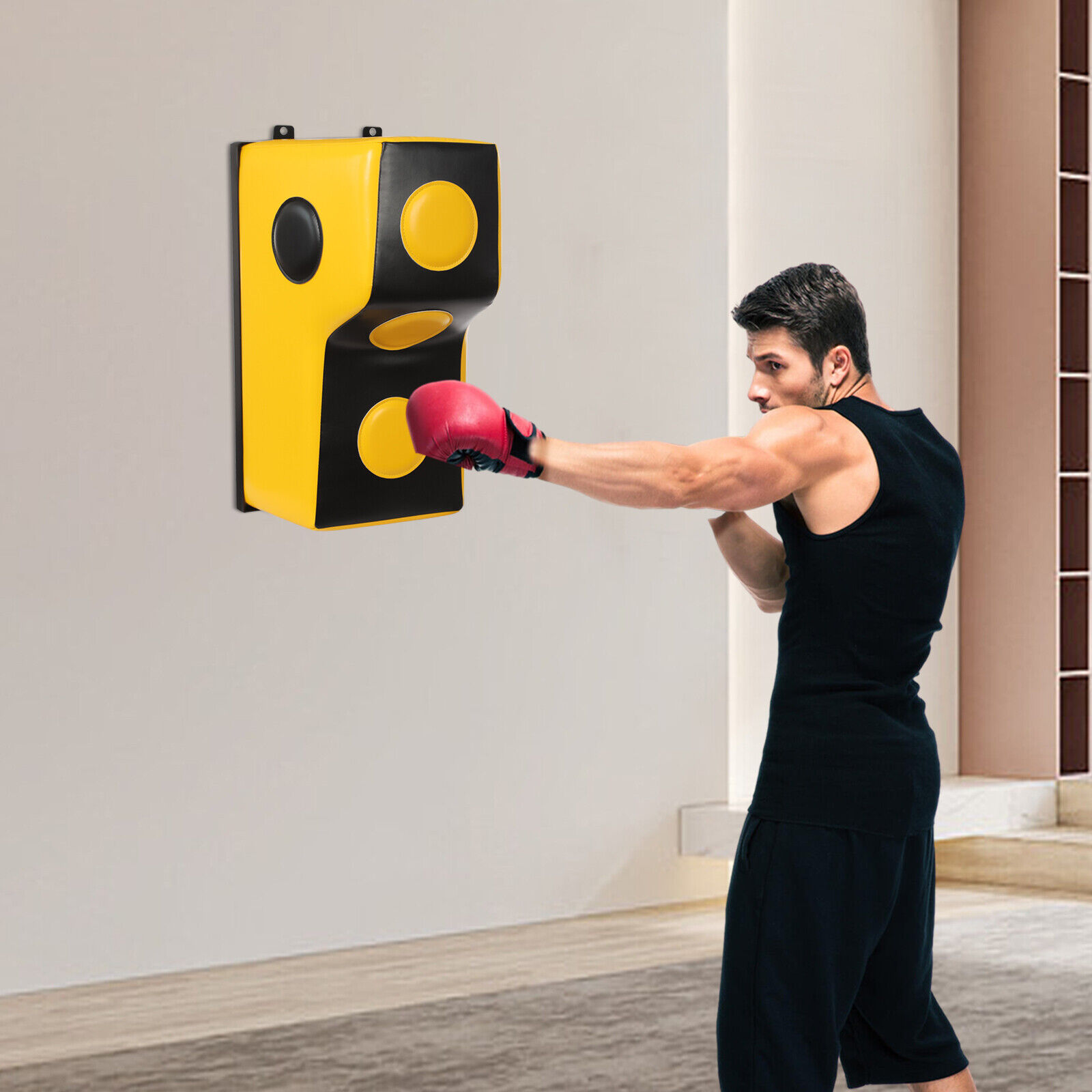 Wall Mount Punching Bag, Boxing Training Equipment for Hooks Uppercut Boxing Bag