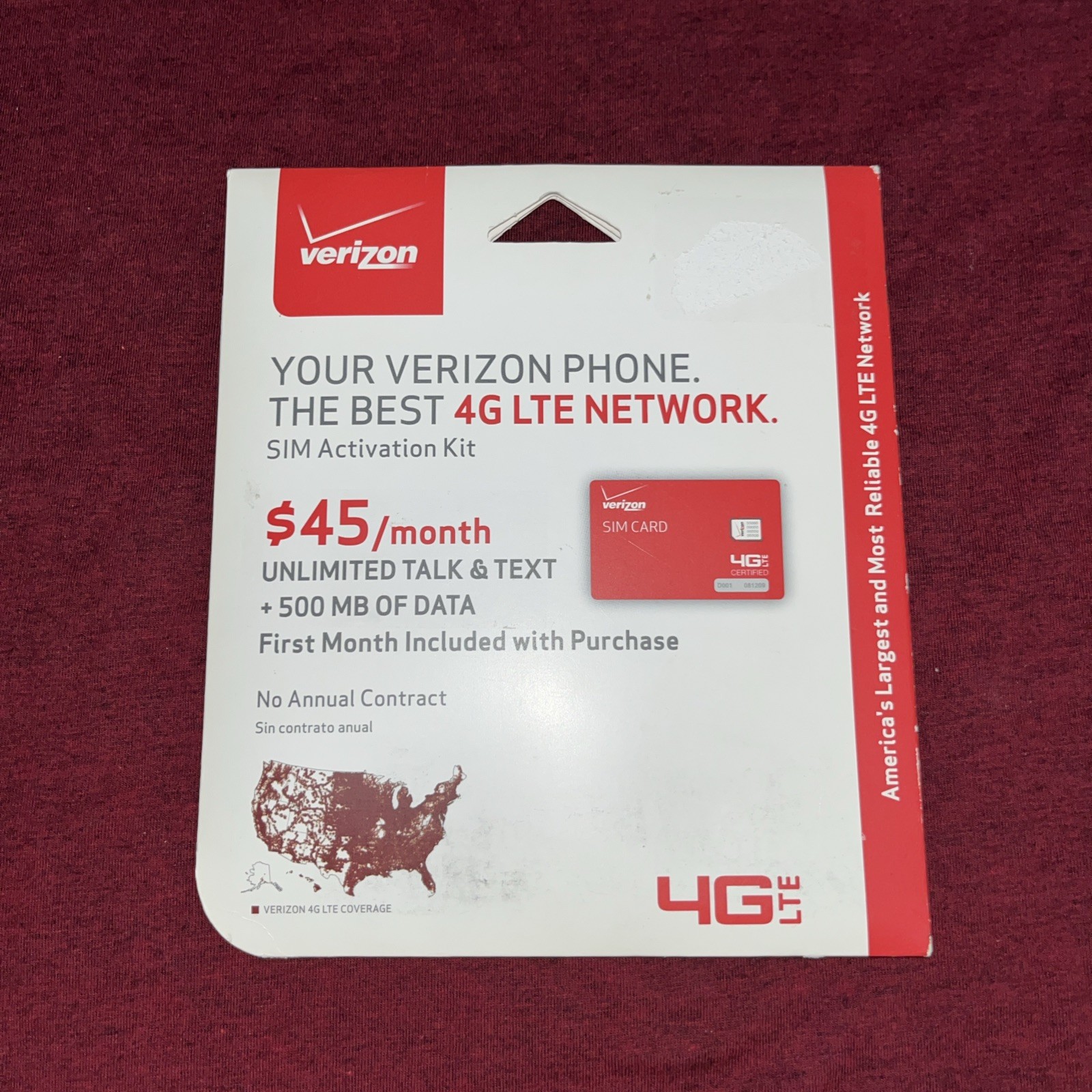 NEW Verizon Wireless Keep Your Own Phone Prepaid 3-in-1 SIM Card Kit