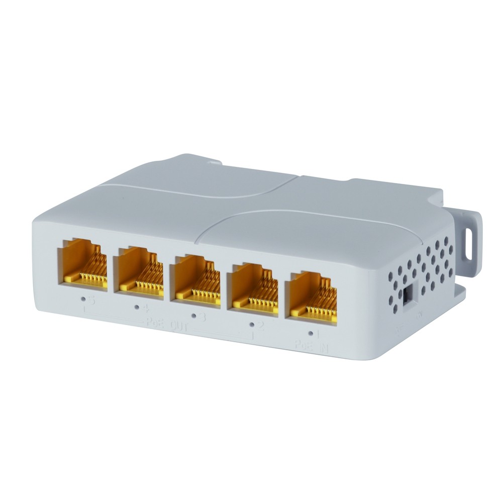 Gigabit PoE Extender 802.3af//Bt 5 Port PoE Repeater Vlan Extend Additional1811