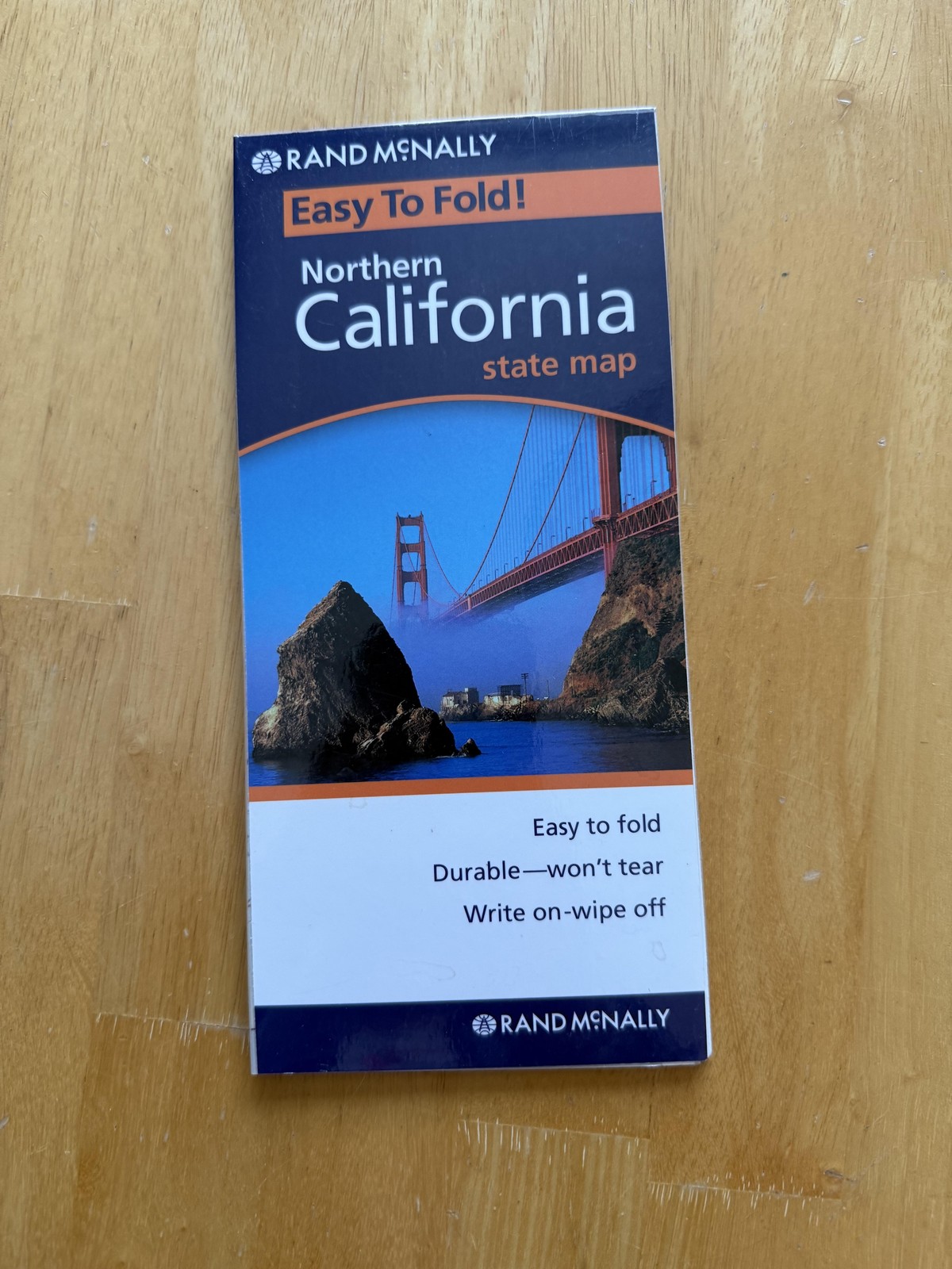 Rand McNally Northern California State Map Easy To Fold Write On Wipe Off USA