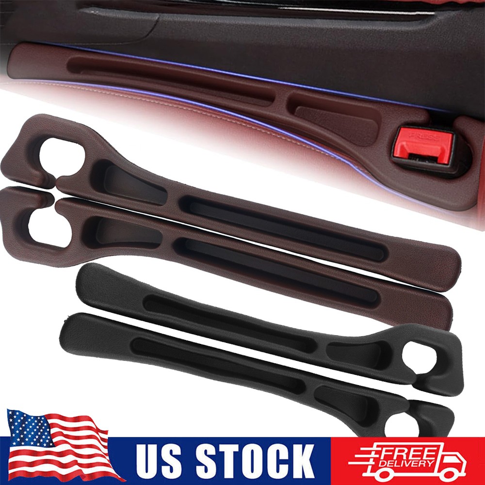 2PCS Universal Car Seat Gaps Filler Side Seam Plug Strip Seat Gap Phone Holder