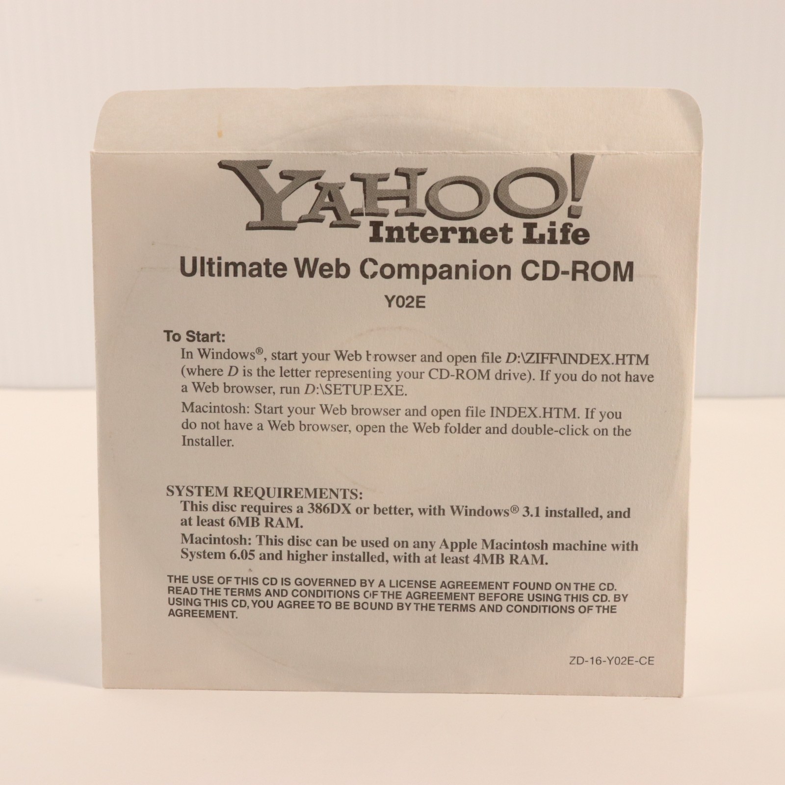 Yahoo Internet Life Ultimate Web Companion PC CD-Rom 1997 Windows Macintosh