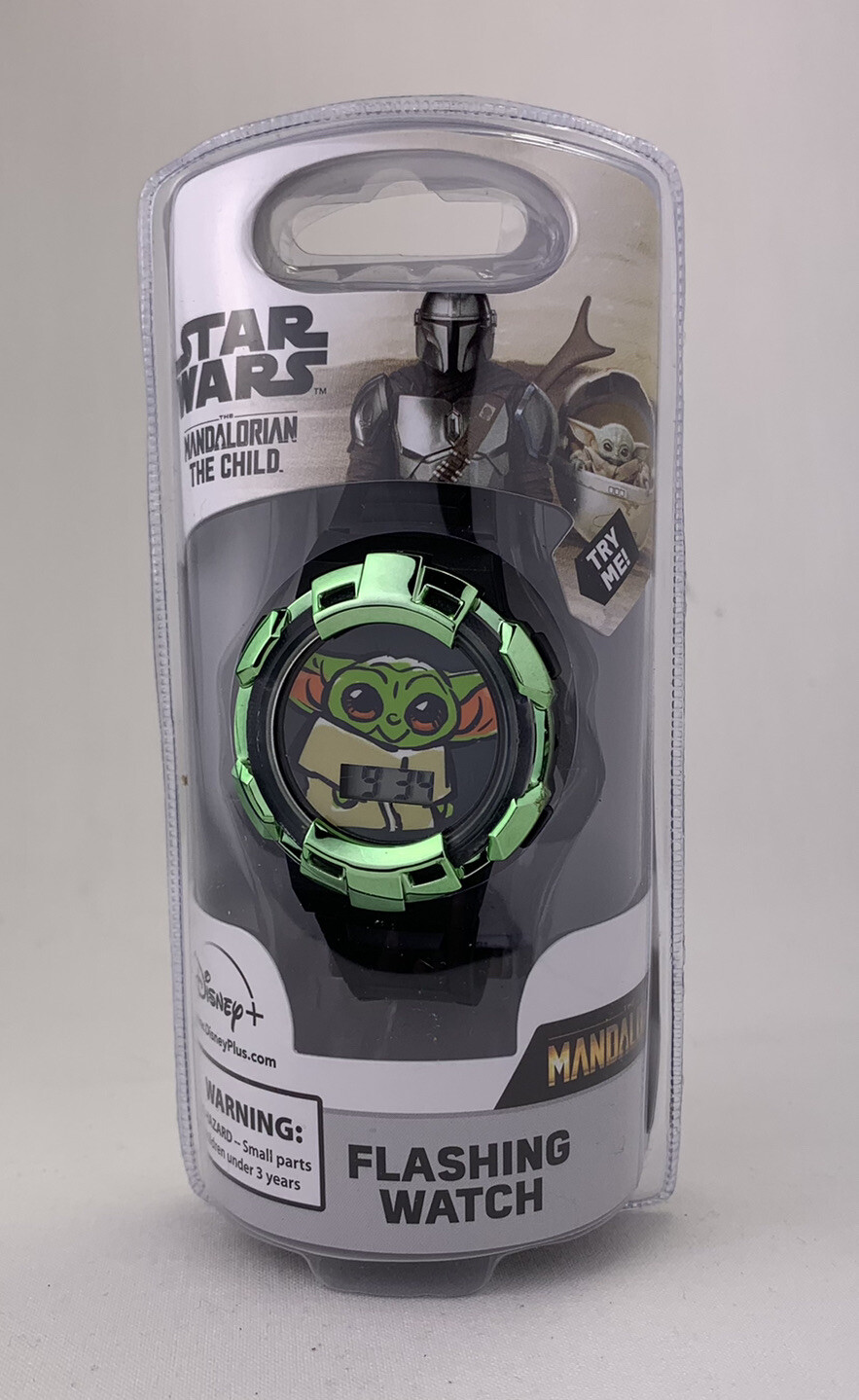 Star Wars Baby Yoda Watch Grogu The Madalorian Flashing Icon Led - NEW -