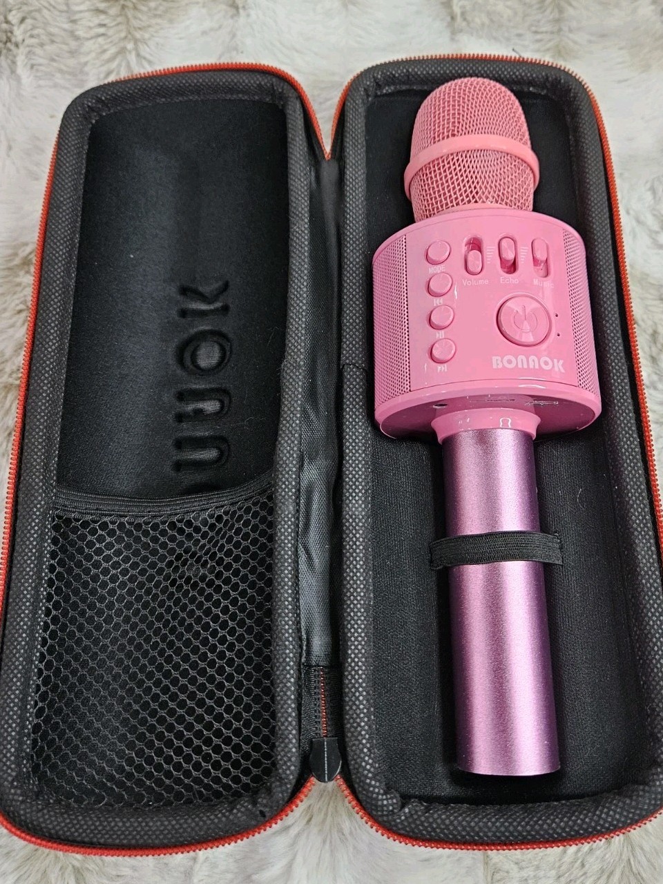 BONAOK Q37 Wireless Bluetooth Karaoke Microphone 3-in-1 Handheld Mic & Speaker 