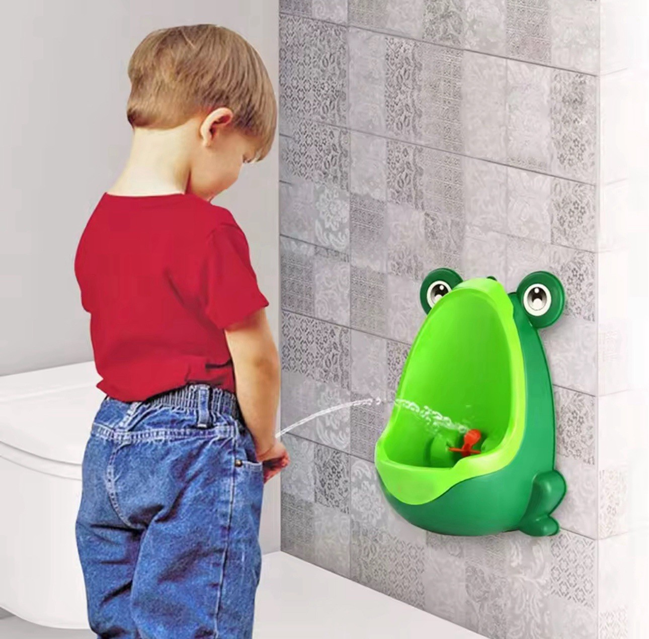 Kids Frog Potty Training Urinal Wall Mounted Toddler Pee Trainer