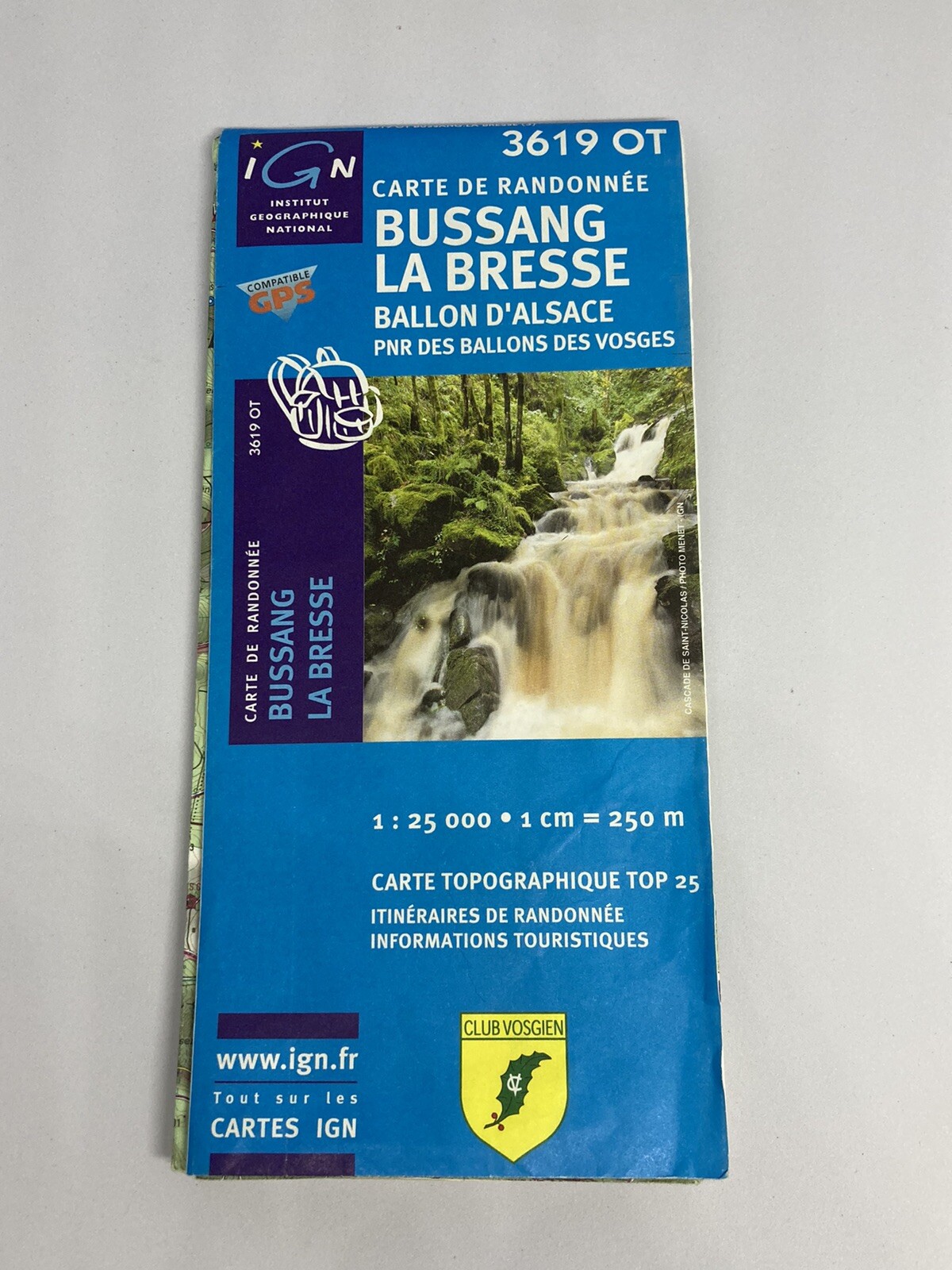IGN French Hiking Travel Map Bussang La Bresse Alsace 1:25000 Topo 3619 OT
