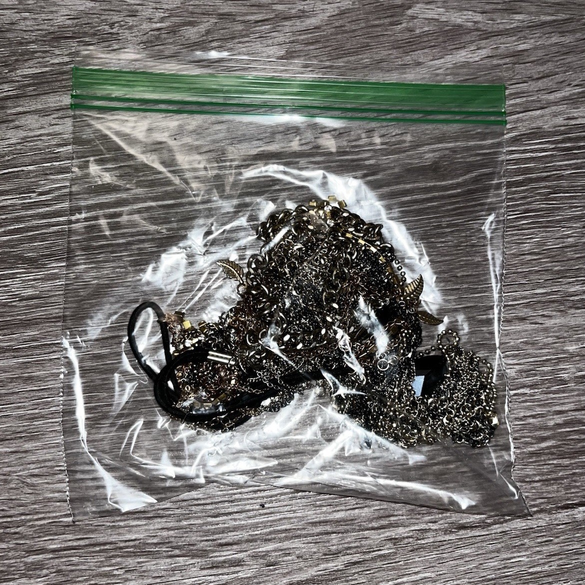 Fashion Jewelry Mixed Lot, Silver Black Gold Necklaces Chains, Mixed Metals, 6+