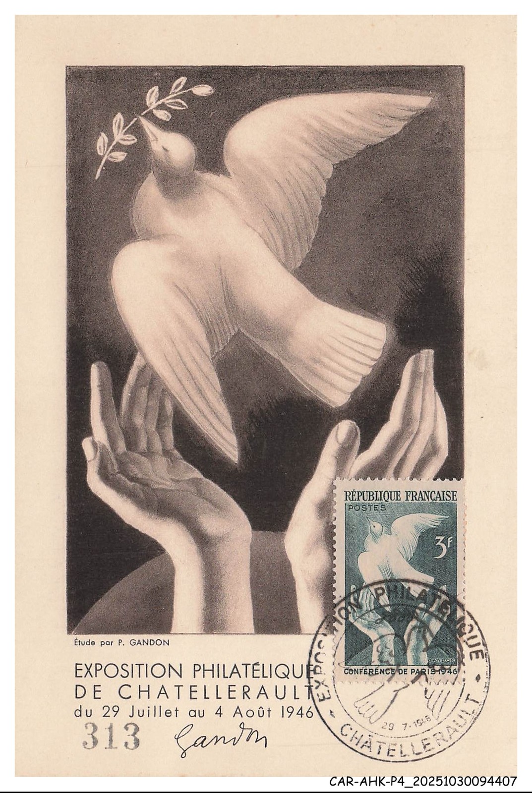 CAR-AHKP4-0186-CARTES-MAXIMUM - Philatelic Exhibition Of Châteauroux -