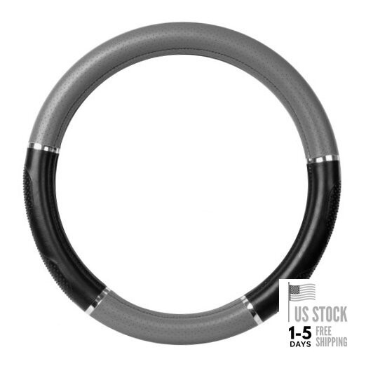 Grand General 54019 Black/Gray 18" Deluxe Steering Wheel Cover 