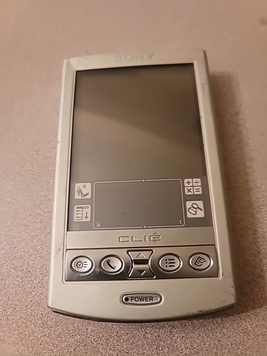 Sony CLIE PEG-N760C PDA Organizer Silver No Charger.parts Only