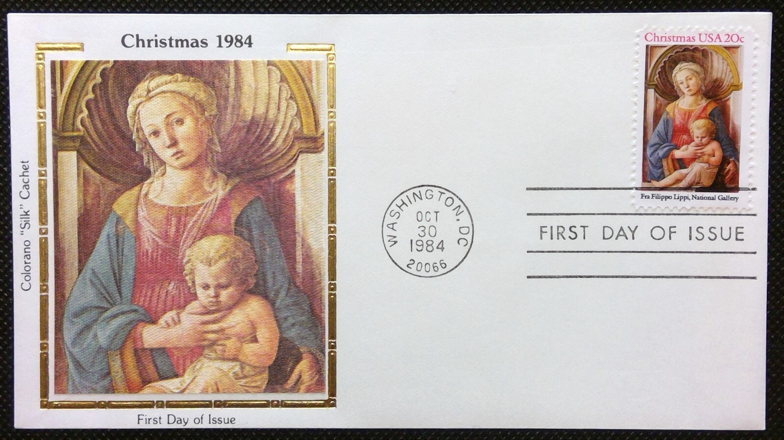Scott 2107 FDC Madonna Child Fra Filippo Lippi Christmas Colorano Silk Cachet