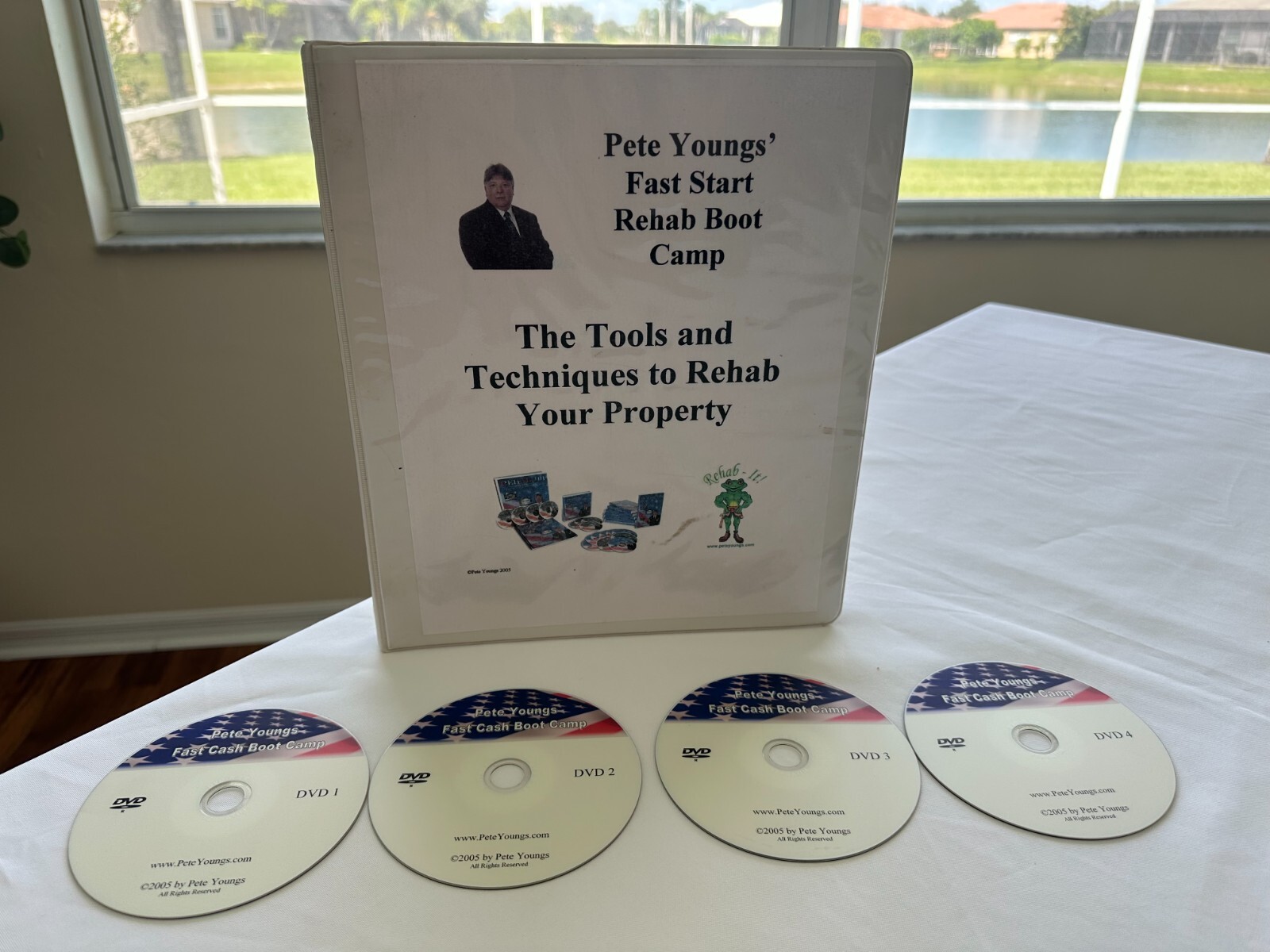 FAST START REHAB BOOT CAMP REAL ESTATE COURSE BY PETE YOUNGS - MANUAL & 4 DVD'S!