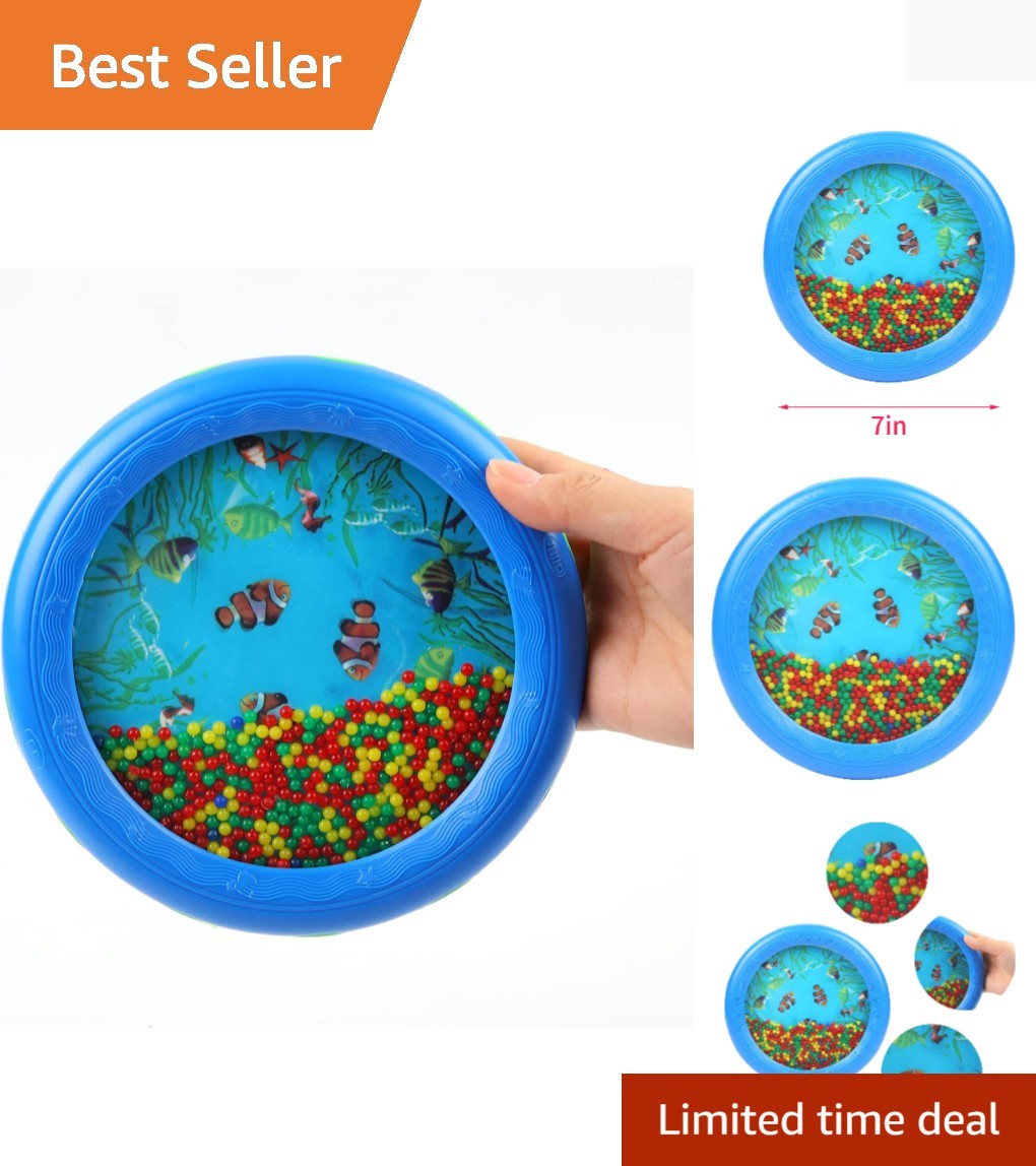 Educational Ocean Drum for Toddlers - 18cm Blue, Enhancing Baby's Music Skills