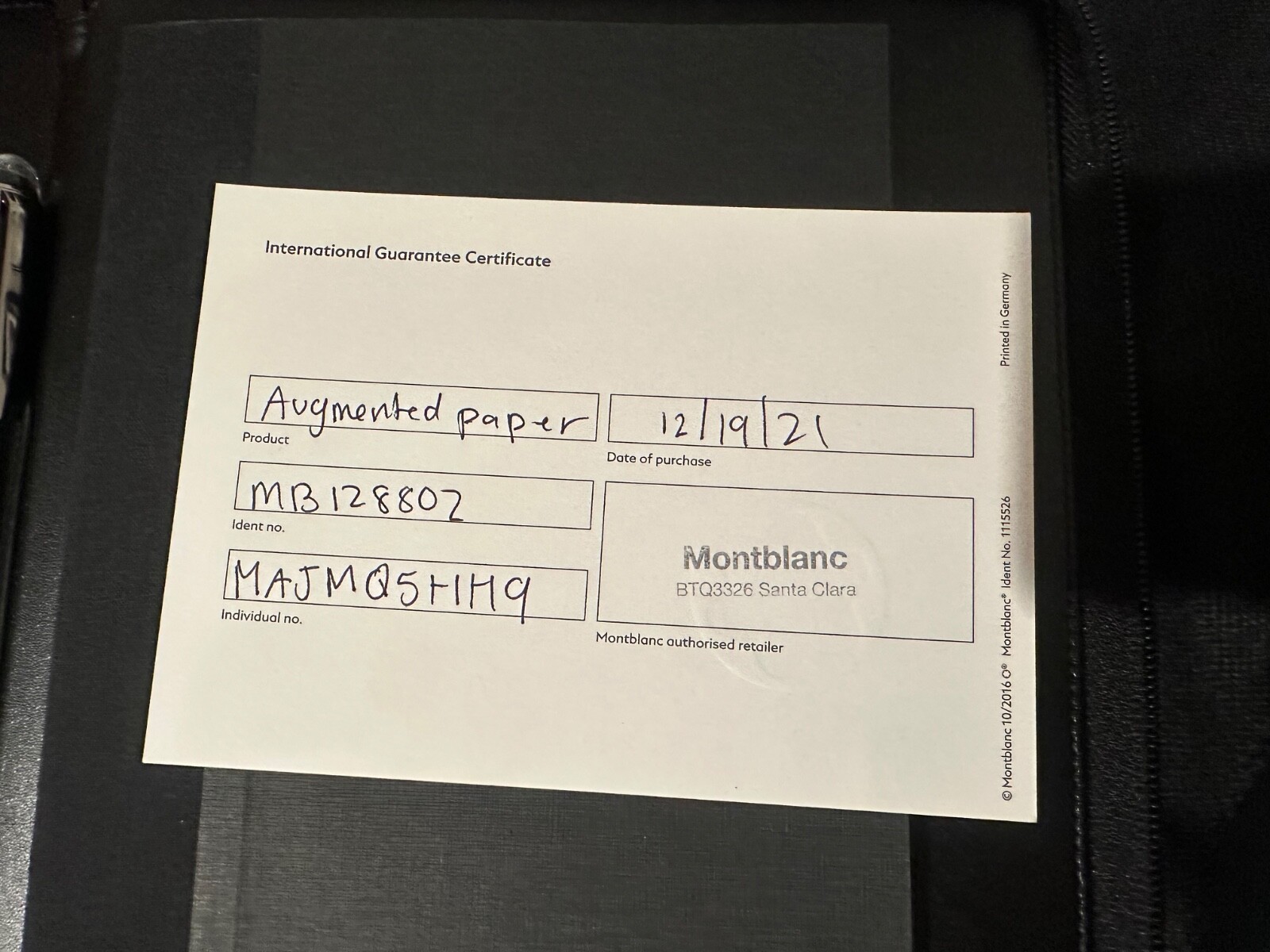 brand new, MONT BLANC leather digitizer, augmented paper and pen