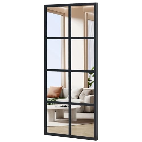  Wall Mirror 24" x 36", Rectangle Window Pane Decorative Mirror, 36"L x 24"W 1