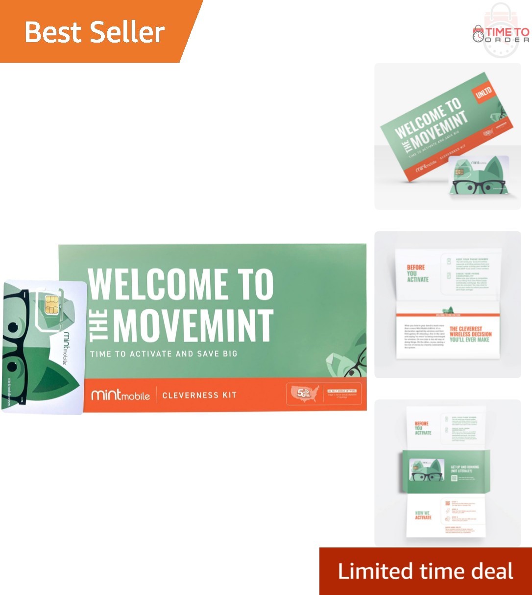 3- Unlimited Talk Text Data SIM Card 5G Wireless Plan for Unlocked Phones