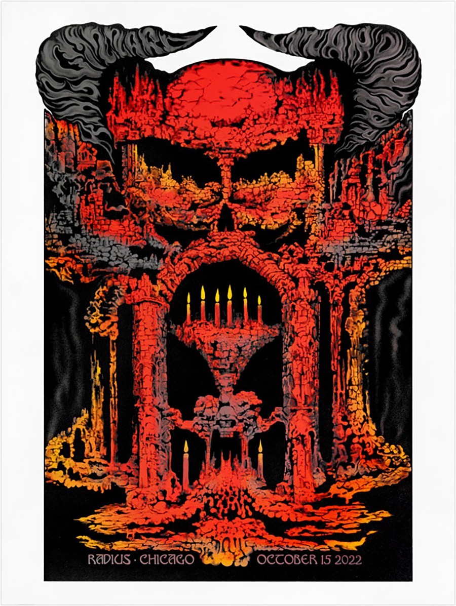 King Gizzard & The Lizard Wizard Chicago 2022 Concert Poster Wall Art Decor