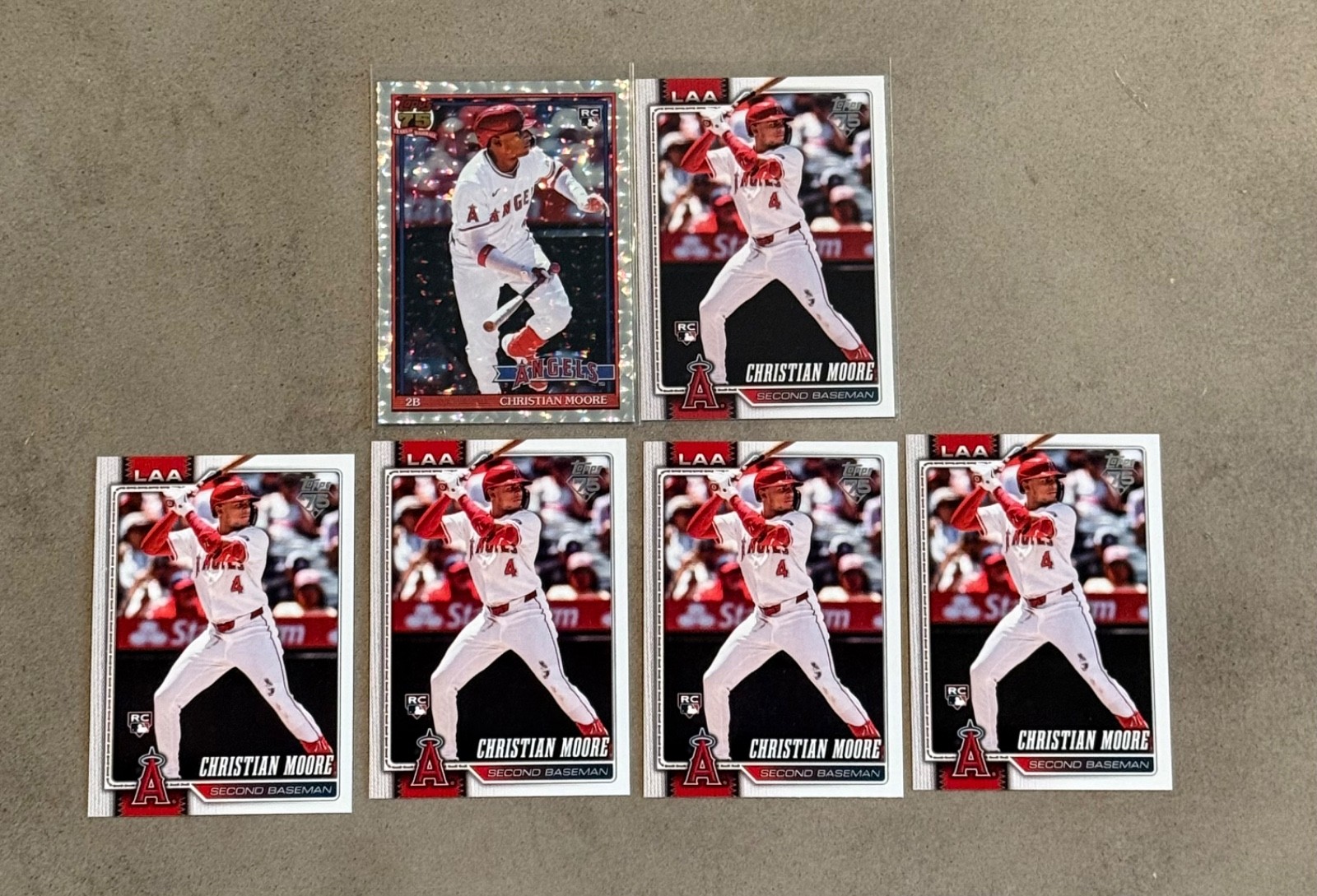 MLB BASEBALL TOPPS 2026 SERIES 1 CHRISTIAN MOORE ROOKIE CARD LOT ANAHEIM ANGELS