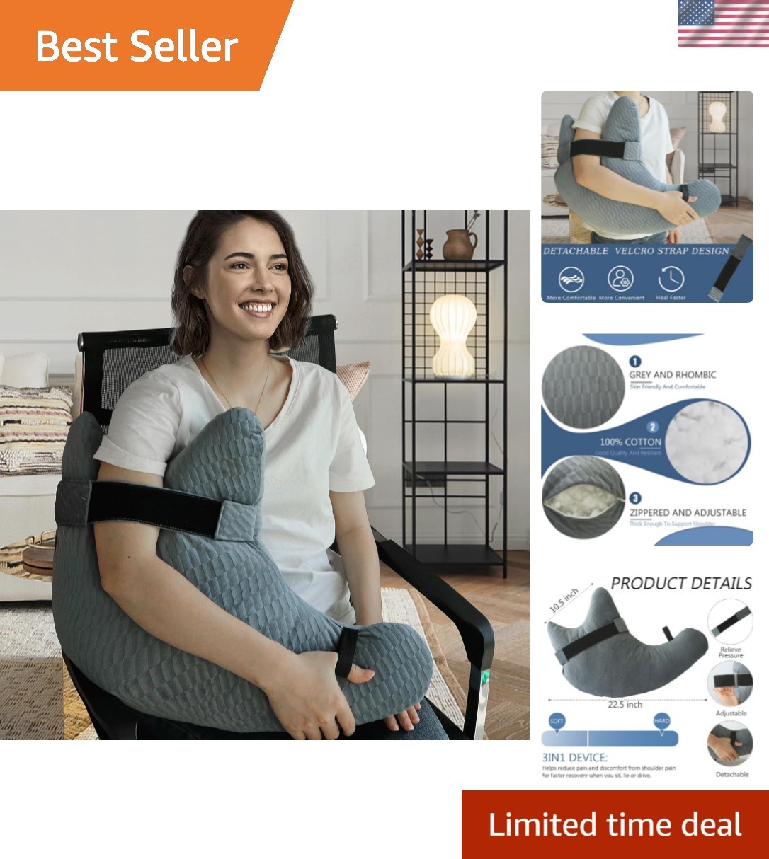 Post Shoulder Surgery Pillow, Shoulder Pillow for Shoulder Pain, Rotator Cuff...