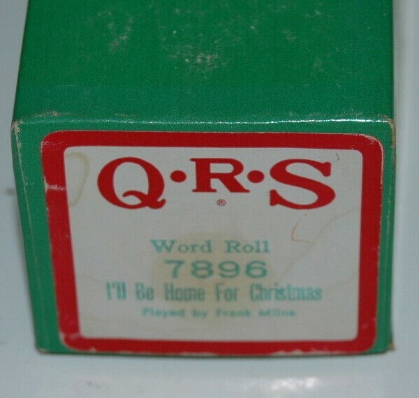 Vintage QRS Player Piano Word Roll 7896 I'll Be Home For Christmas Frank Milne 