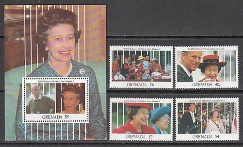 Grenada - Mail 1991 Yvert 1990/2+H.263 ** MNH Queen Elizabeth II