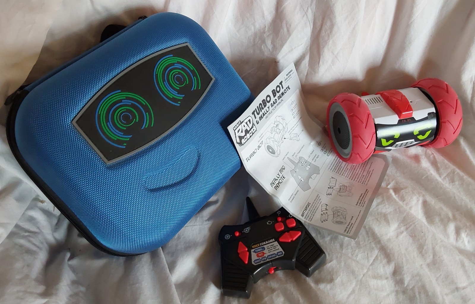 Really RAD Robot Turbo Bot Remote Control & Voice Command Robot with Blue Case