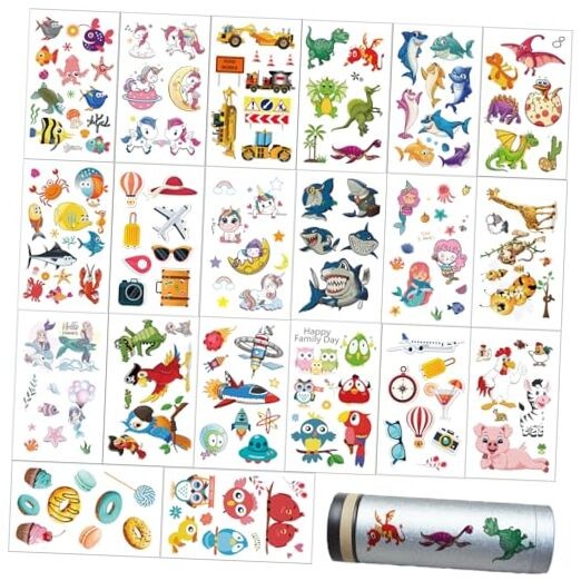 Rub on Transfers Stickers Cute Patterns Cartoon Animal Owl Shark Dinosaur 1