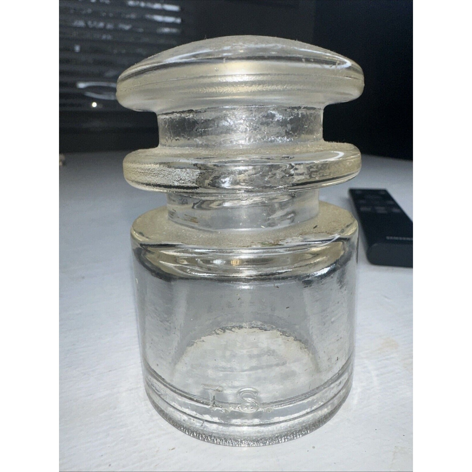 Vintage Hemingray Clear Glass Insulator 12-54 T.S. 3.75” Tall x 2.5” Diameter