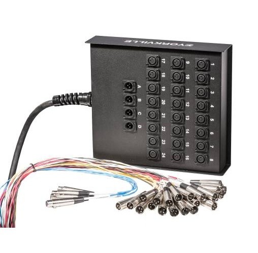 Yorkville SN-244XB Standard 24 Channel Snake w/XLR Sends & Returns - 100 Feet