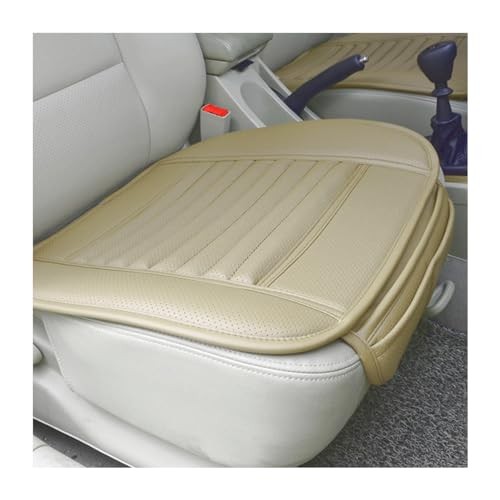 Car Seat Bottom Cover, Semi-Wrap Non-Slip Leather Car Semi-Wrap Regular Beige