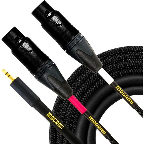 Mogami GOLD 3.5 2 XLRF 15 TRS Male to Dual XLR Female Y-Cable - 15 foot